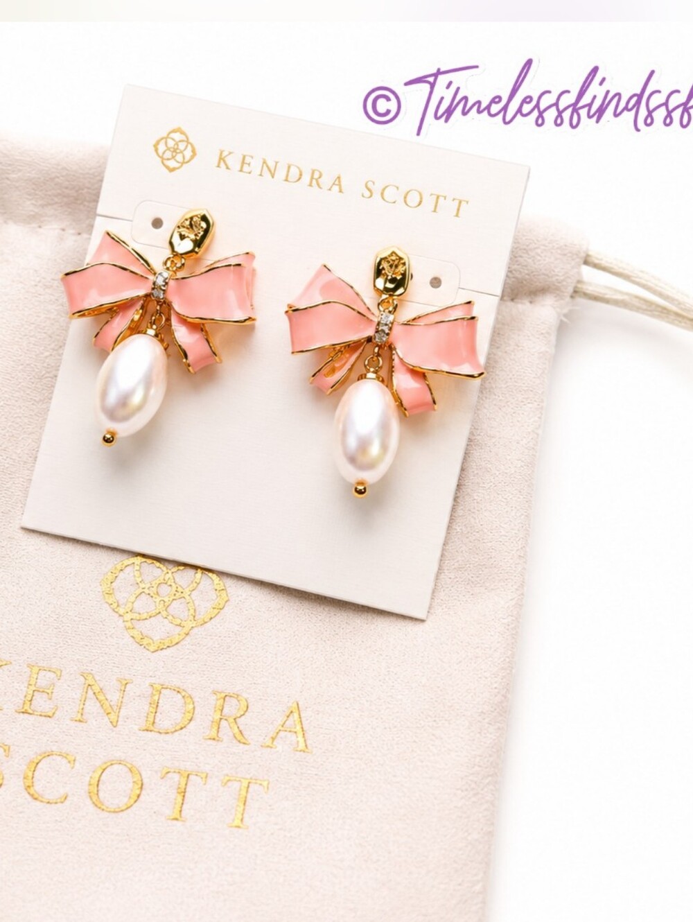Kendra Scott x LoveShack Fancy Pearl Bow Earrings